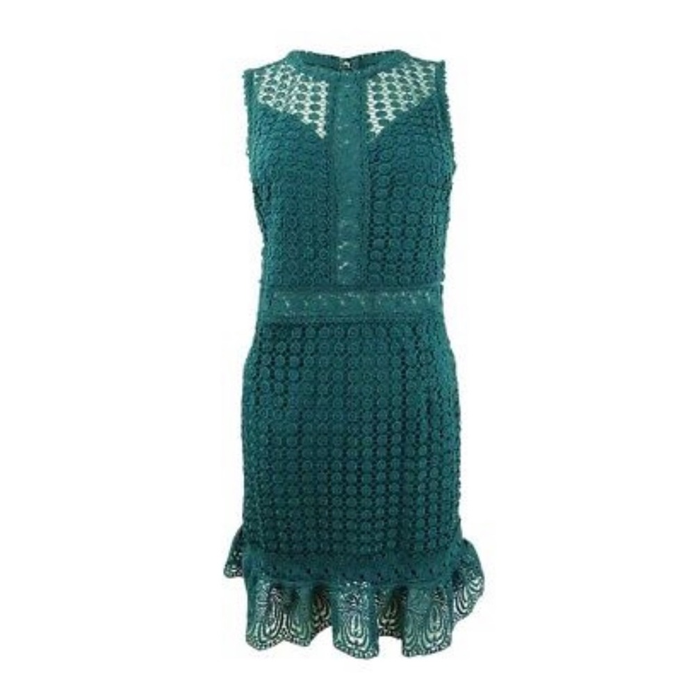Rosie Harlow Juniors' Rosette-Lace Flounce Dress